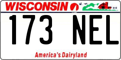 WI license plate 173NEL