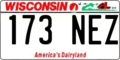 WI license plate 173NEZ