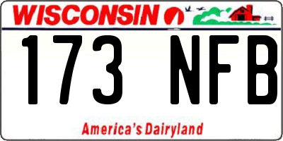 WI license plate 173NFB