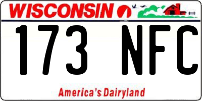 WI license plate 173NFC