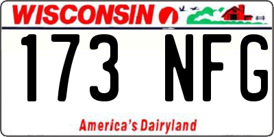 WI license plate 173NFG