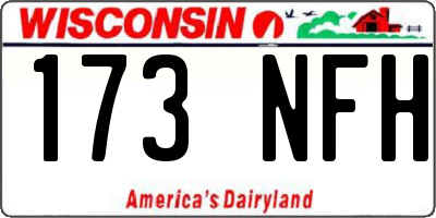 WI license plate 173NFH