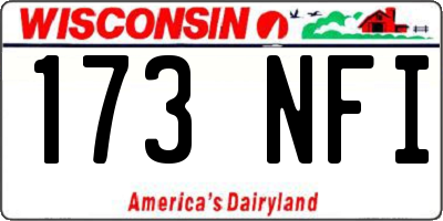 WI license plate 173NFI