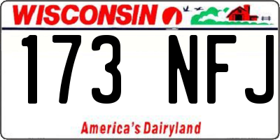 WI license plate 173NFJ