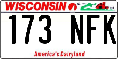 WI license plate 173NFK
