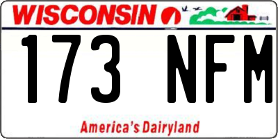 WI license plate 173NFM