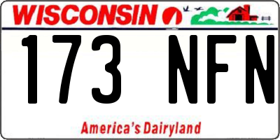 WI license plate 173NFN