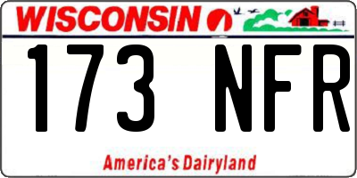 WI license plate 173NFR