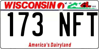 WI license plate 173NFT