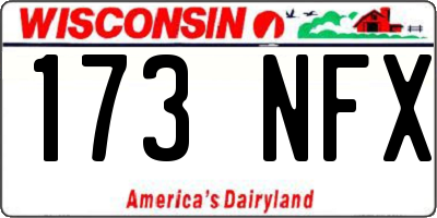 WI license plate 173NFX