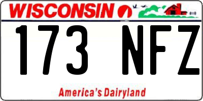 WI license plate 173NFZ