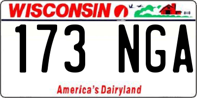 WI license plate 173NGA
