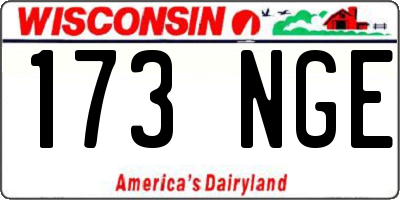 WI license plate 173NGE