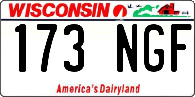 WI license plate 173NGF
