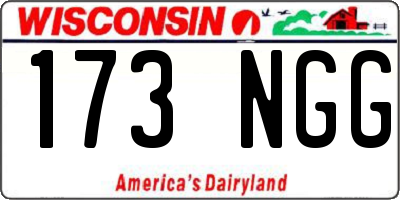 WI license plate 173NGG