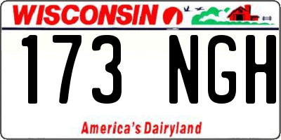 WI license plate 173NGH