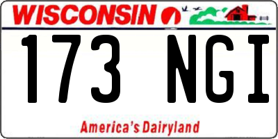 WI license plate 173NGI