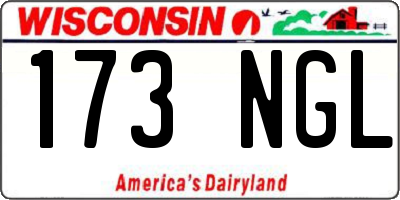 WI license plate 173NGL