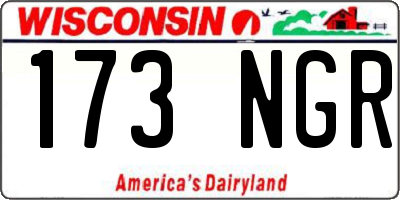 WI license plate 173NGR