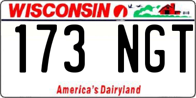 WI license plate 173NGT