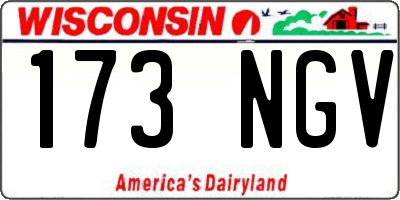 WI license plate 173NGV
