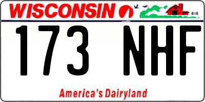 WI license plate 173NHF