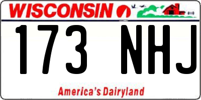 WI license plate 173NHJ