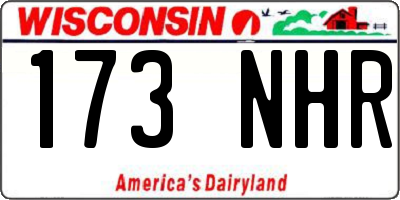 WI license plate 173NHR