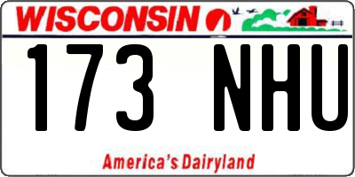 WI license plate 173NHU