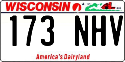 WI license plate 173NHV