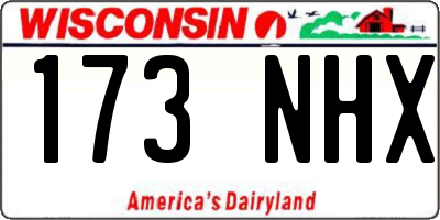 WI license plate 173NHX