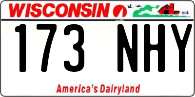 WI license plate 173NHY