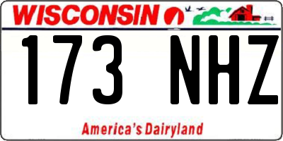 WI license plate 173NHZ