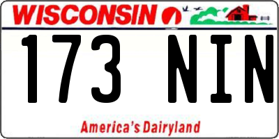 WI license plate 173NIN