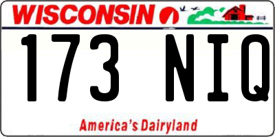 WI license plate 173NIQ