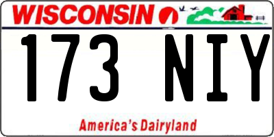 WI license plate 173NIY