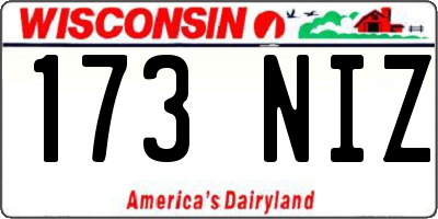 WI license plate 173NIZ