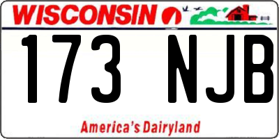 WI license plate 173NJB