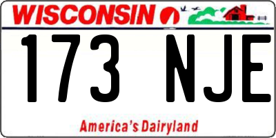 WI license plate 173NJE