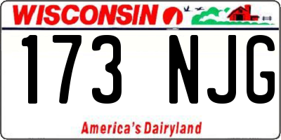 WI license plate 173NJG