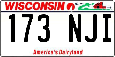 WI license plate 173NJI