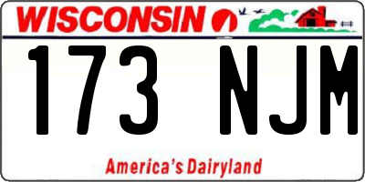 WI license plate 173NJM