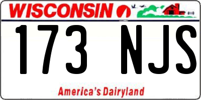 WI license plate 173NJS