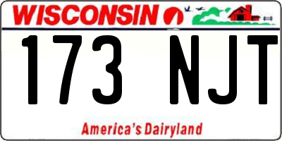WI license plate 173NJT
