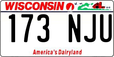 WI license plate 173NJU