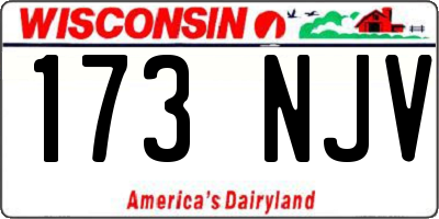 WI license plate 173NJV