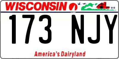 WI license plate 173NJY