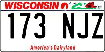 WI license plate 173NJZ