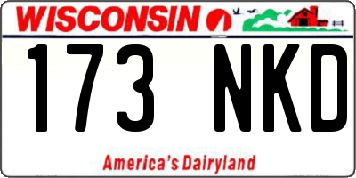 WI license plate 173NKD