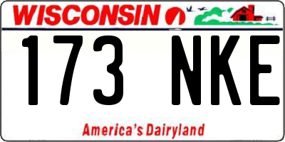 WI license plate 173NKE